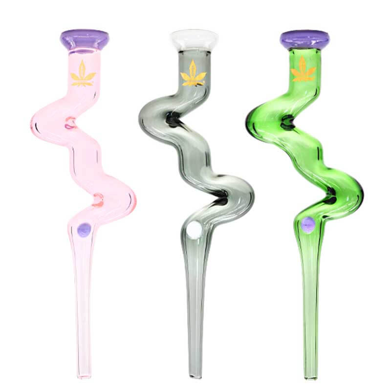Aleaf Full Color Winding Glass Straw (ALNC5033V2) | 8 inch | Assorted Colors product image